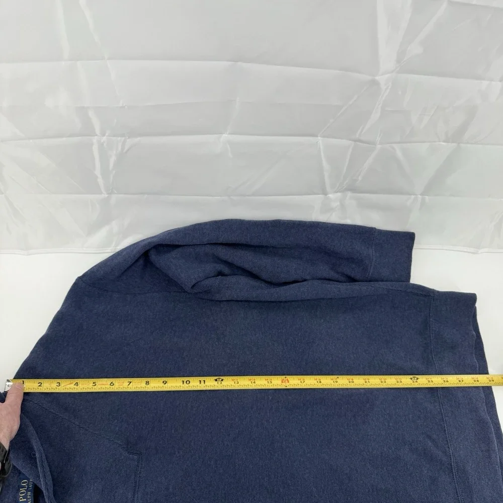 Polo Ralph Lauren Pullover Sweater Mens 2XB/2G Blue Shawl Collar Big Pony Casual